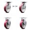 Service Caster 8 Inch Poly on Aluminum Caster Set with Roller Bearing 2 Swivel Lock and 2 Rigid SCC-35S820-PAR-BSL-2-R-2 - alternate 1